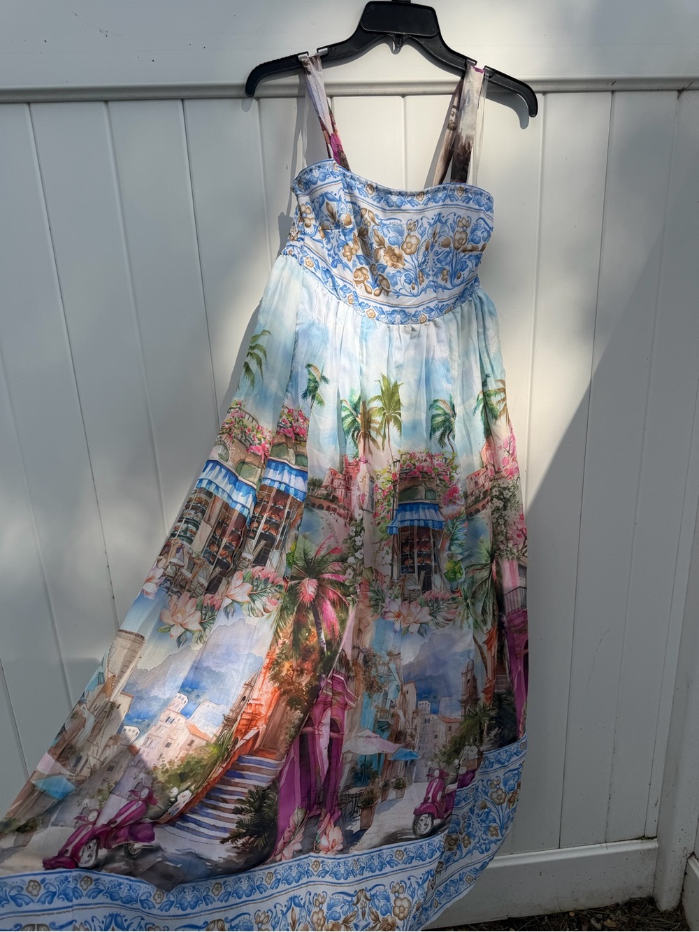 Misses Floral Tropical Print Sundress in Multi-Color